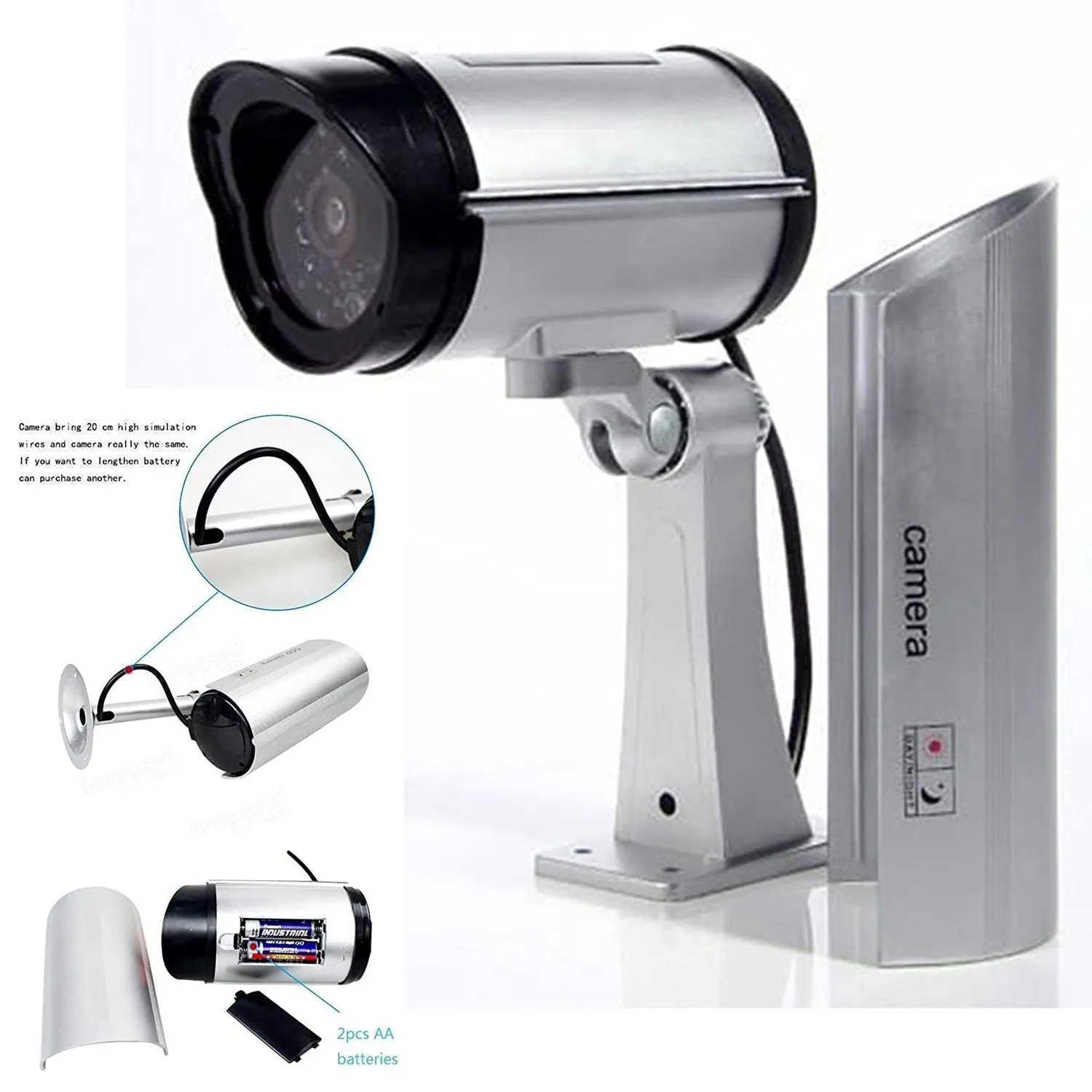 1481 Wireless Security CCTV False Outdoor Fake Dummy Piece IR Camera