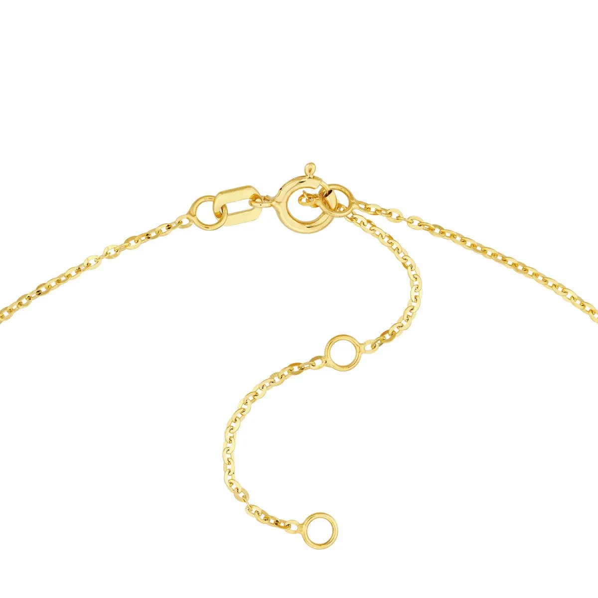 14K Yellow Gold Child's Puff Star Chain Necklace