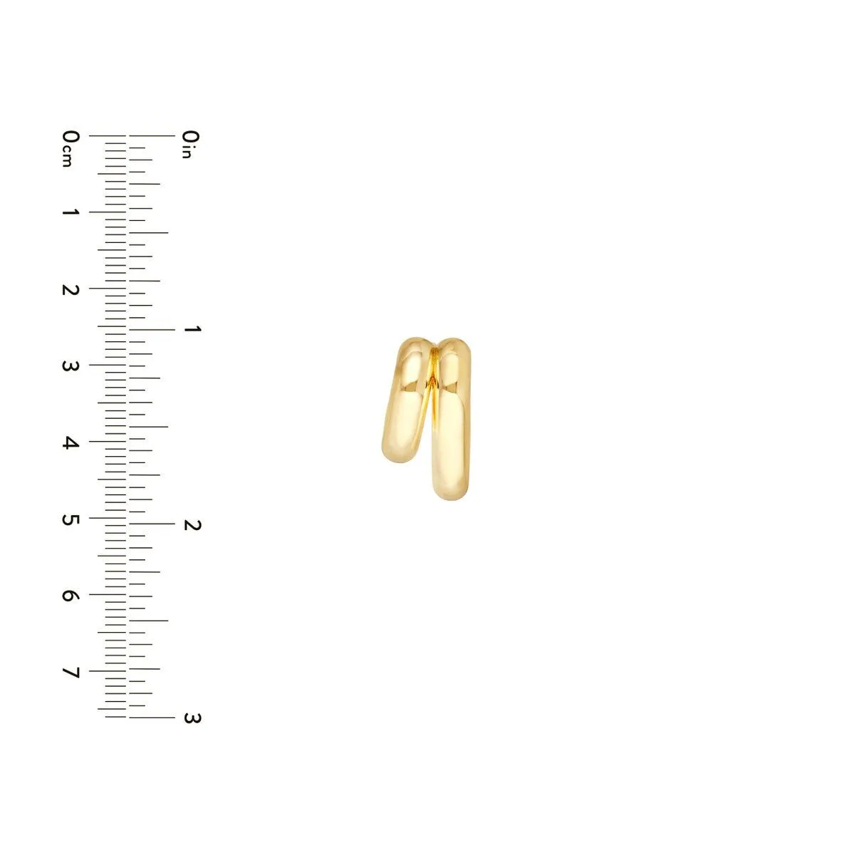 14K Yellow Gold Double J-Hoop Earrings