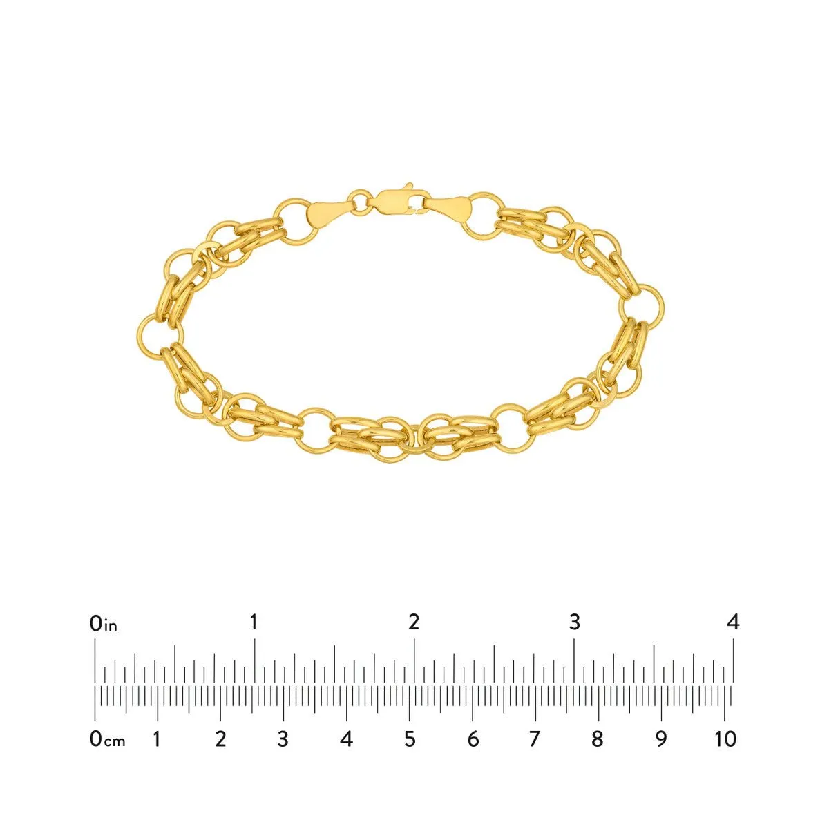 14K Yellow Gold Fantasy Link Bracelet