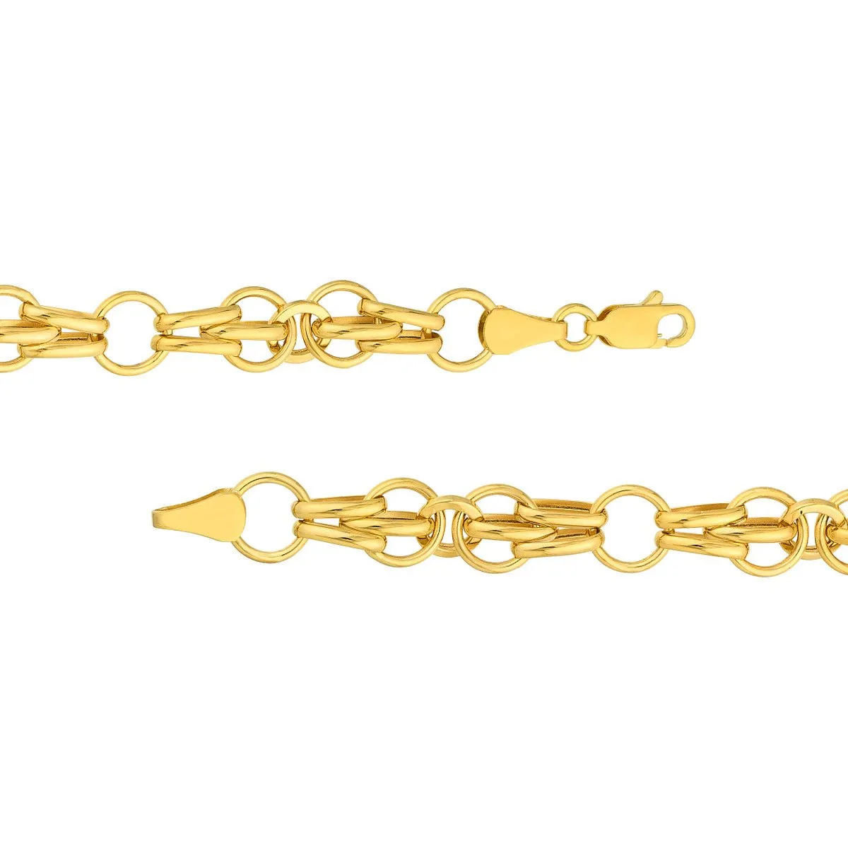 14K Yellow Gold Fantasy Link Bracelet