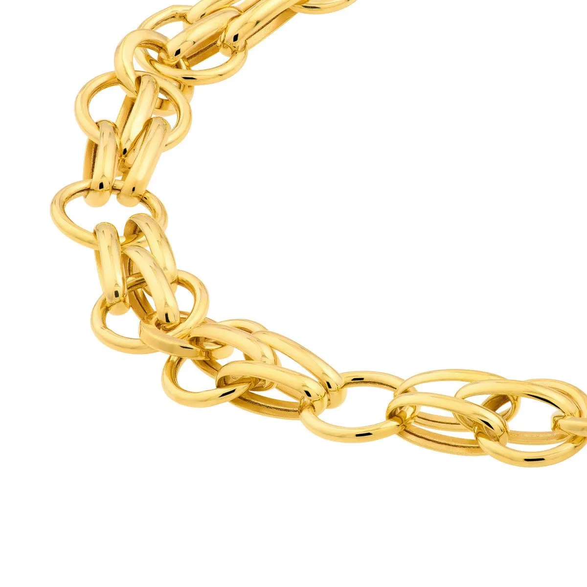 14K Yellow Gold Fantasy Link Bracelet