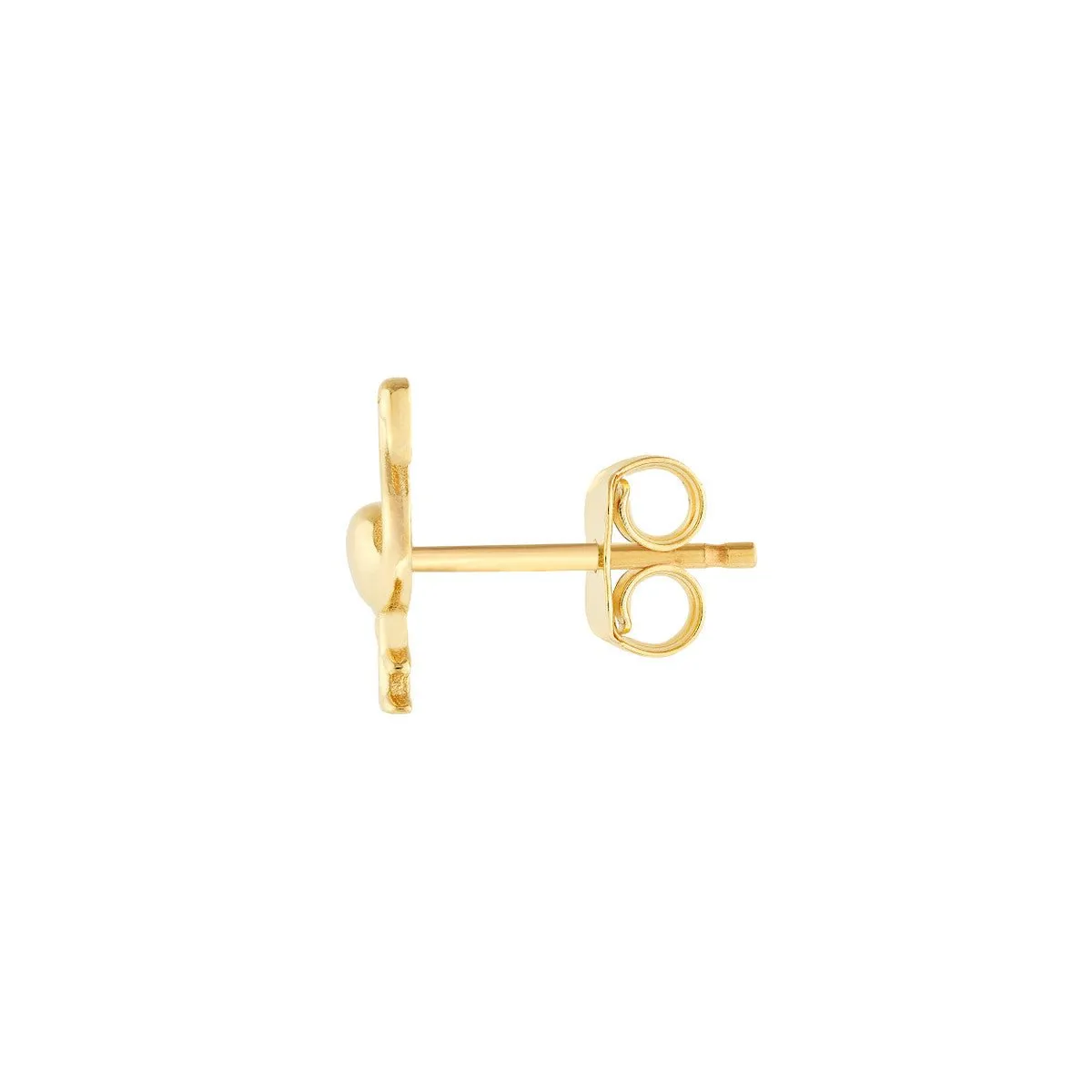 14K Yellow Gold Flamingo Stud Earrings