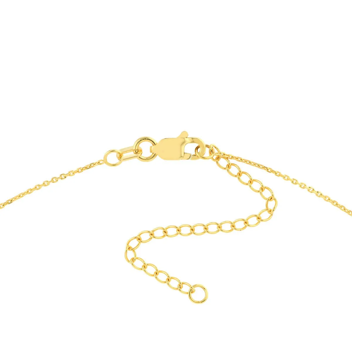 14K Yellow Gold Infinity Open Heart Pendant Necklace