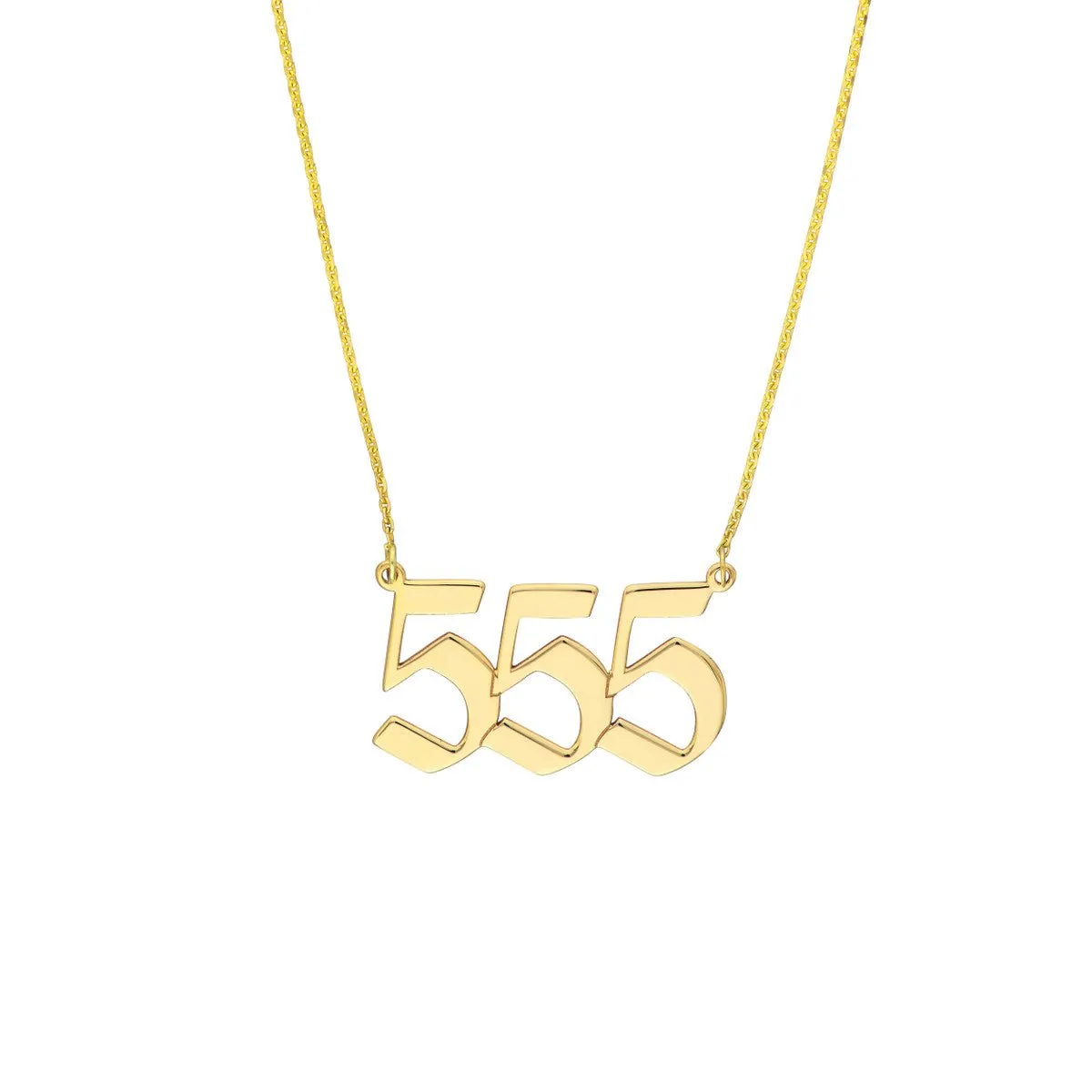 14K Yellow Gold Numerology Angelical No 555 - Change