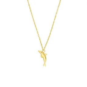 14K Yellow Gold So You Dolphin Necklace