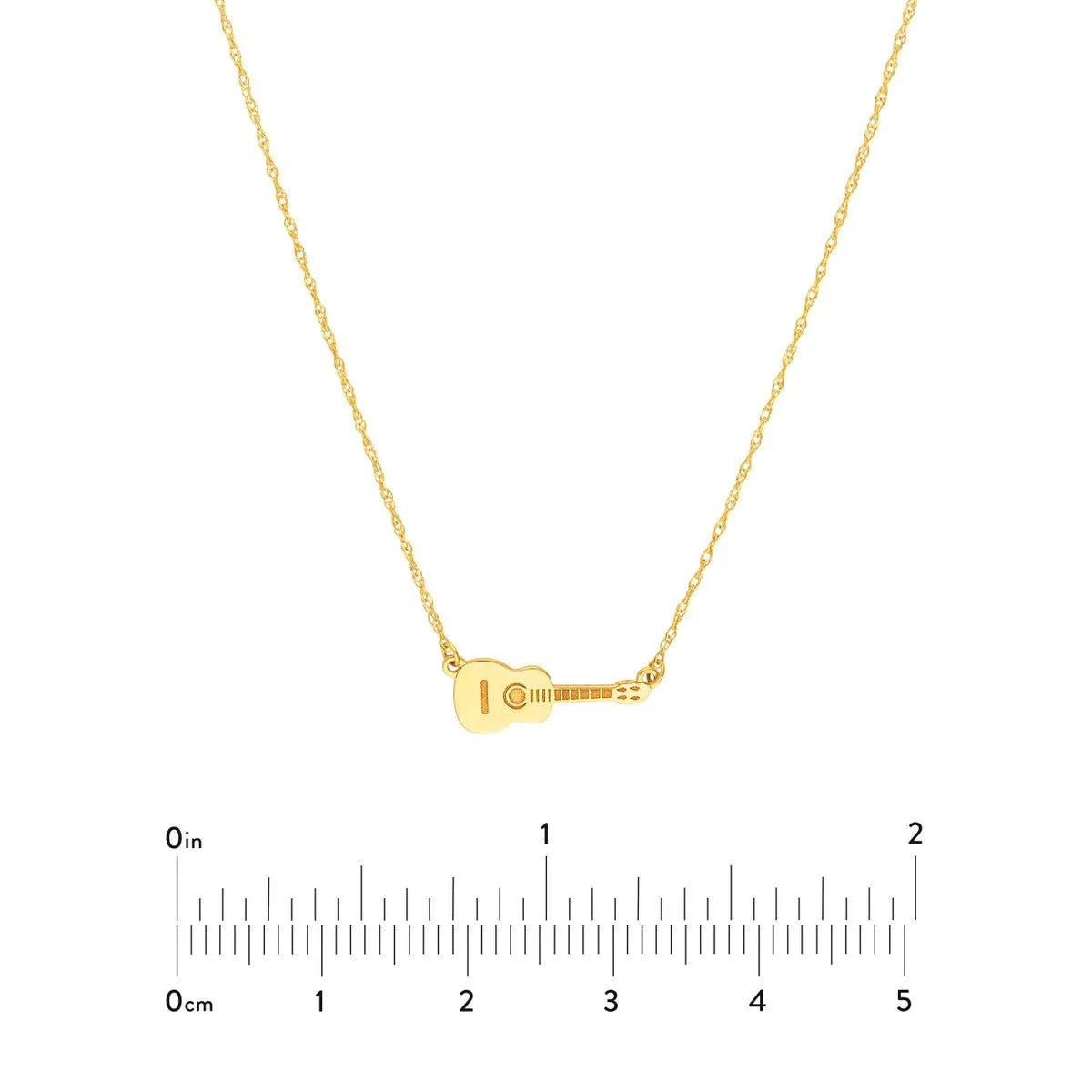 14K Yellow Gold So You Guitar Necklace