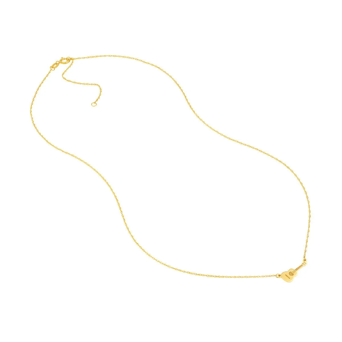 14K Yellow Gold So You Guitar Necklace