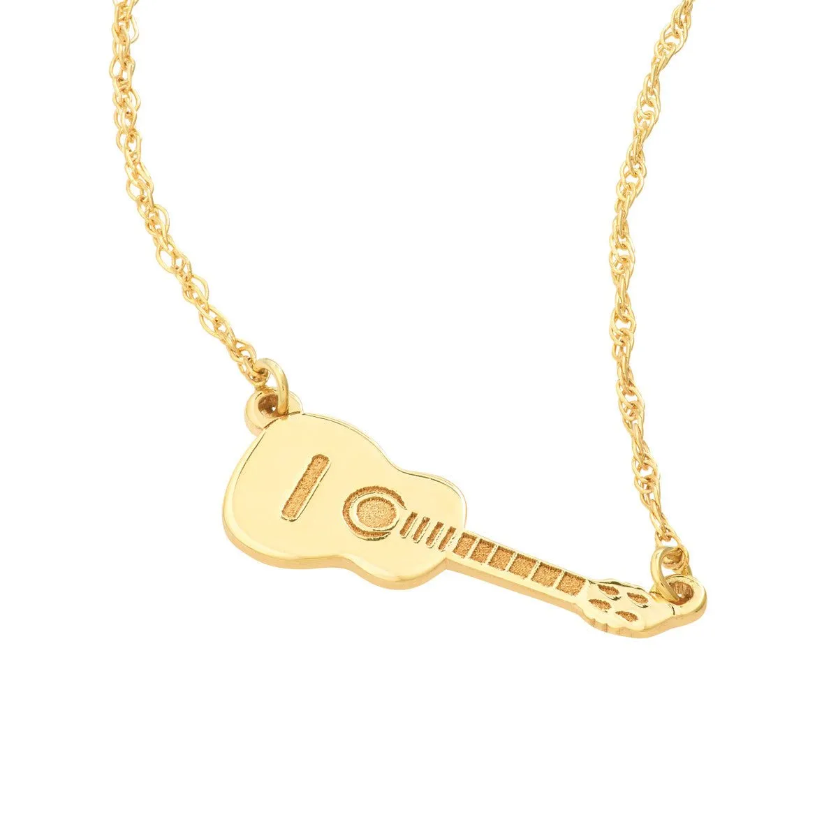 14K Yellow Gold So You Guitar Necklace