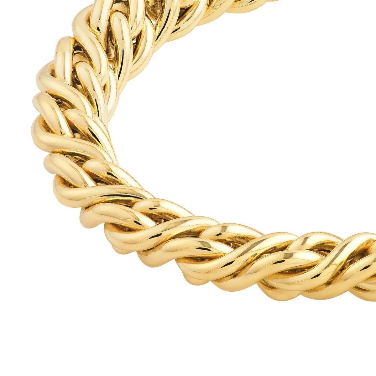 14K Yellow Gold Twisted Cable Chain Bracelet