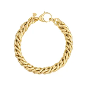 14K Yellow Gold Twisted Cable Chain Bracelet