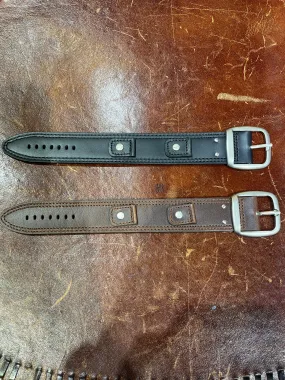 18 or 20 mm Leather Cuff Watch Strap