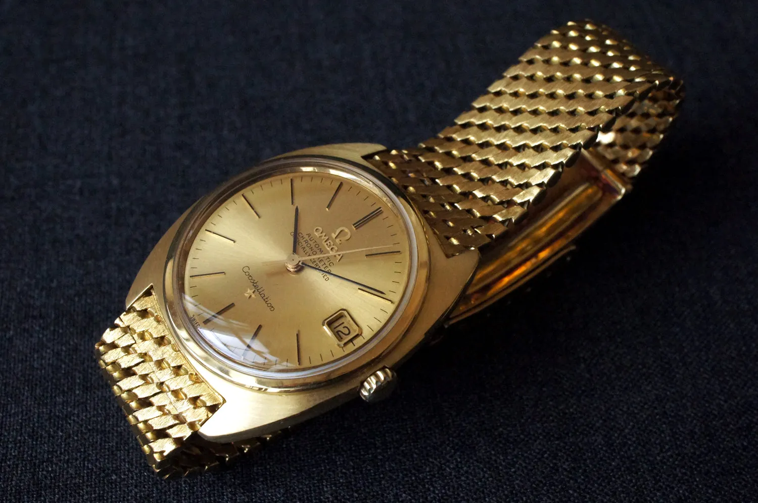 1966 OMEGA SOLID 18K YELLOW GOLD CONSTELLATION REF.168017