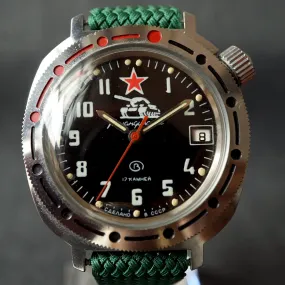 1980s USSR VOSTOK KOMANDIRSKIE TANK MILITARY WATCH