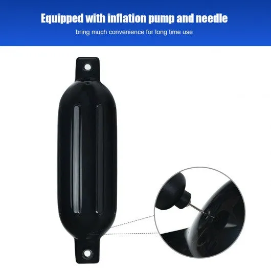 27" Boat Fenders Hand Inflatable Marine Bumper-Black