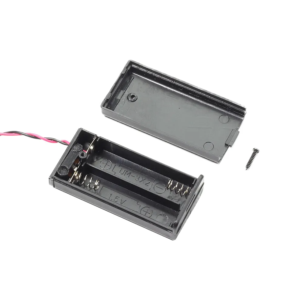 2x AA Covered Battery Holder with Switch and Connector