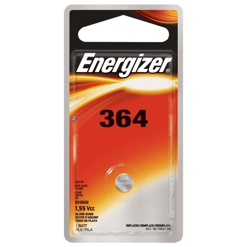 364BPZ Energizer 364 Zero-Mercury Specialty Watch Coin Battery,  Size:  1.5 Volt