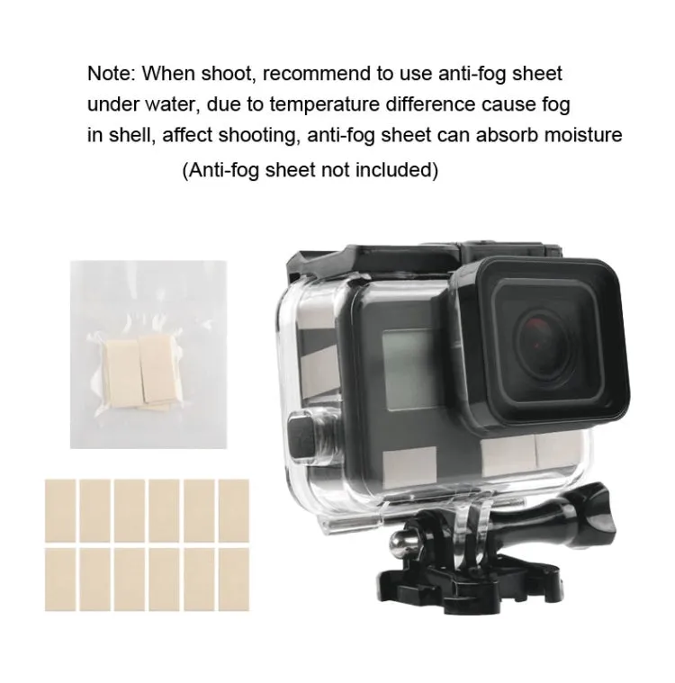 45m Waterproof Housing Protective Case   Touch Screen Back Cover for GoPro NEW HERO /HERO6 /5, with Buckle Basic Mount & Screw & (Purple, Red, Pink) Filters, No Need to Remove Lens (Transparent)