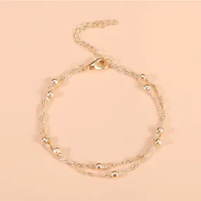 4FunGift® Ripple Bead Chain Double Layer Bracelet