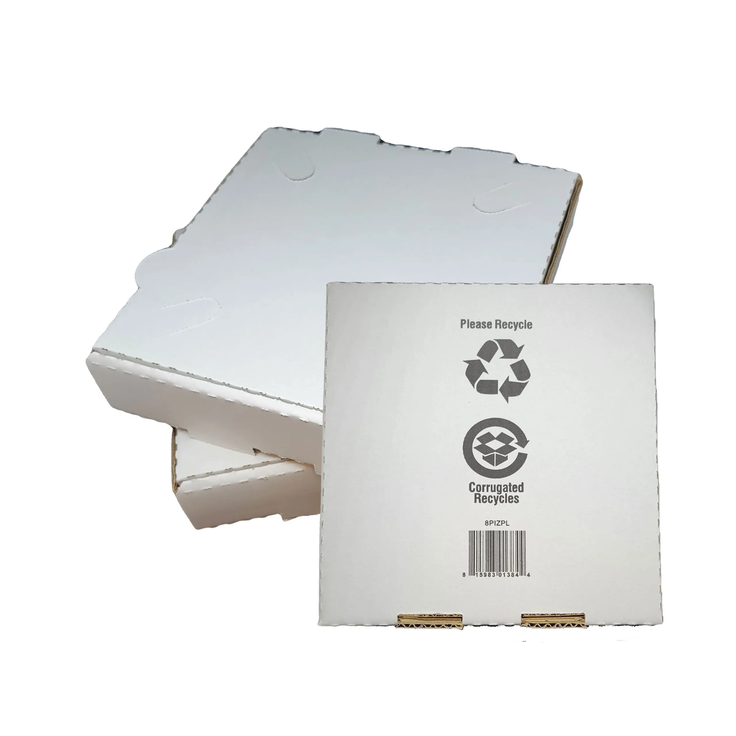 50 Pack Corrugated Pizza Box  - White Cardboard