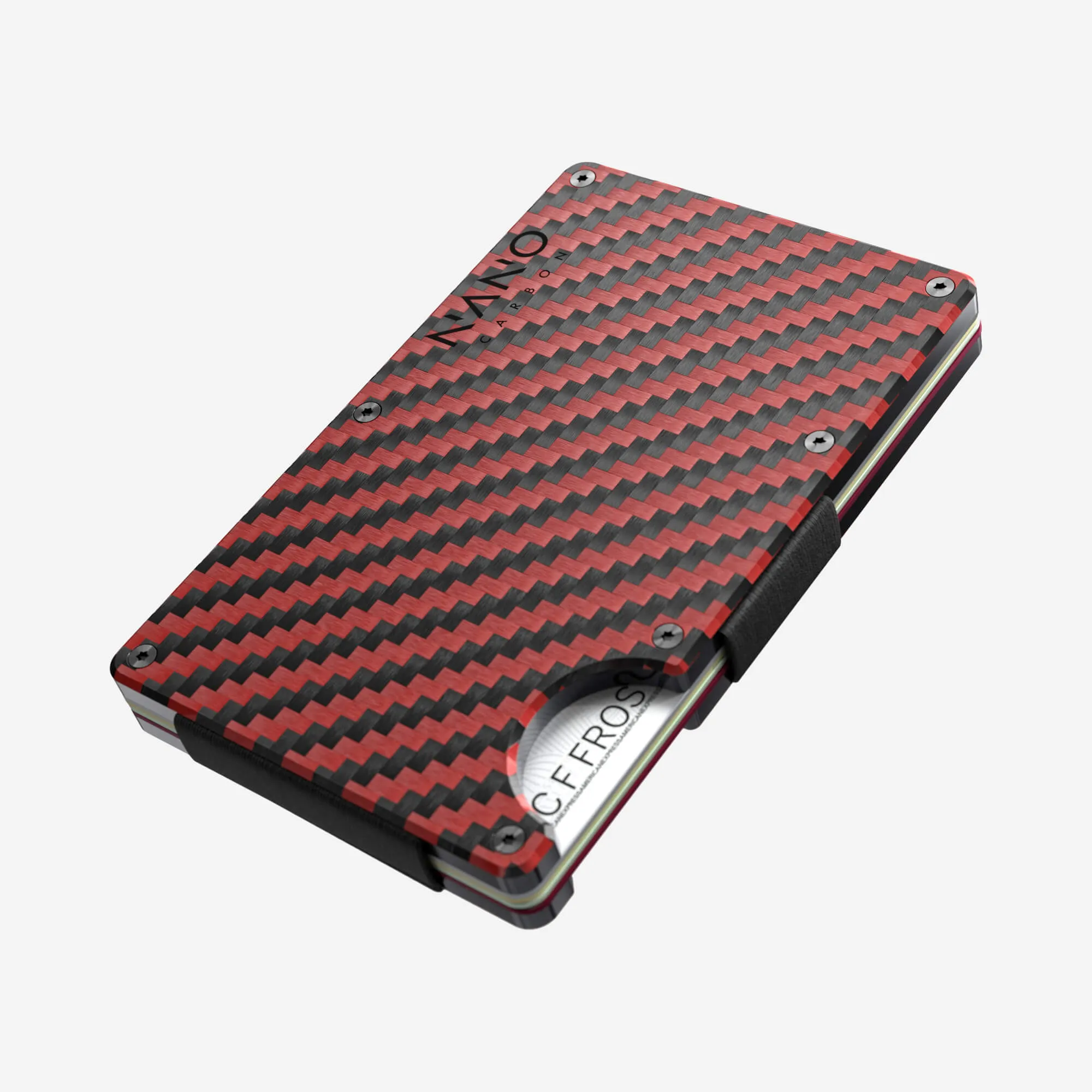 AirTag Cash Strap Wallet (Diablo Red/Stealth Black)