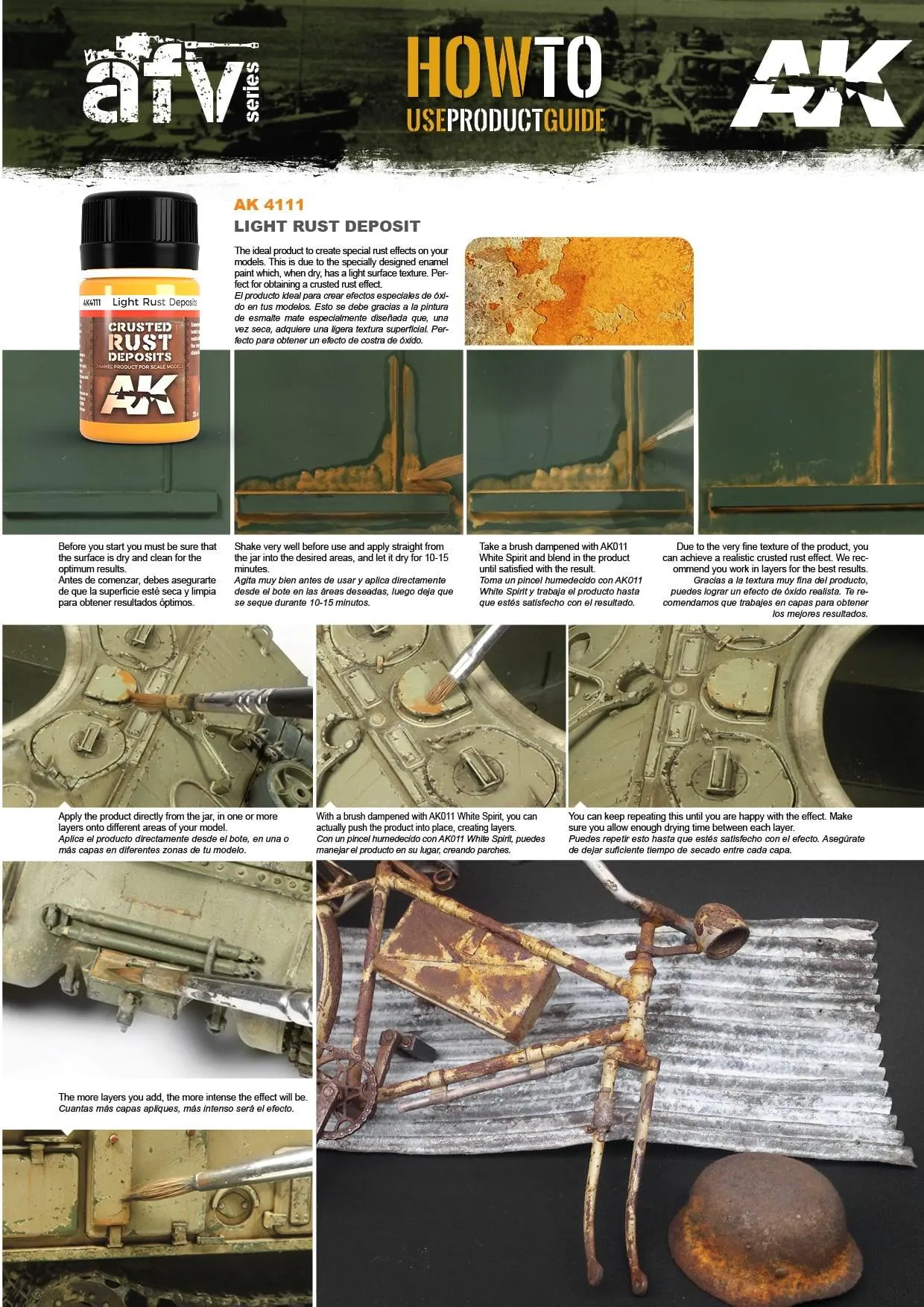 AK Interactive AK4111 Weathering Light Rust Deposits Enamel 35ml