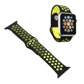 Apple Watch 38mm soft silicone watchband - Yellow / Black