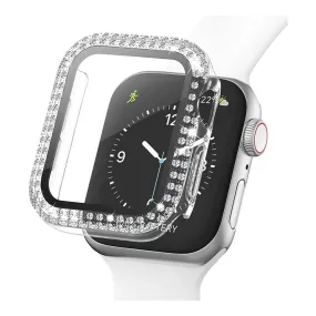 Apple Watch (44mm) Hårdt Plast Case m. Indbygget Skærmbeskyttelse - Gennemsigtig & Rhinsten