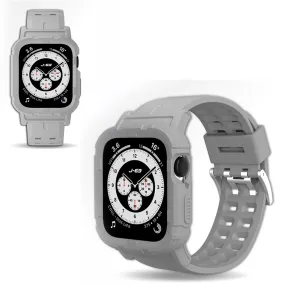 Apple Watch 44mm multi-hole silicone watch strap - Grey / Size: L