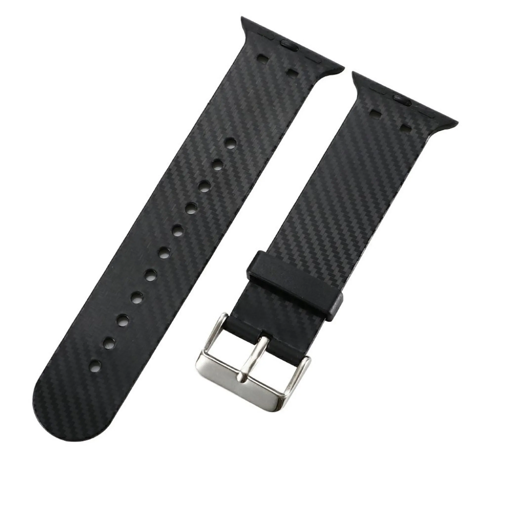 Apple Watch 44mm stylish pattern TPU watch strap - Carbon Fiber