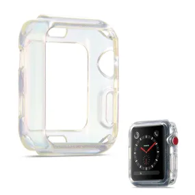 Apple Watch 44mm transparent glitter TPU cover - Transparent Pink