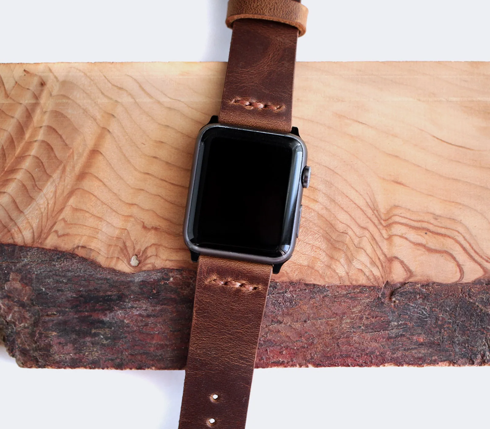 Apple Watch Leather Band - Antique Brown