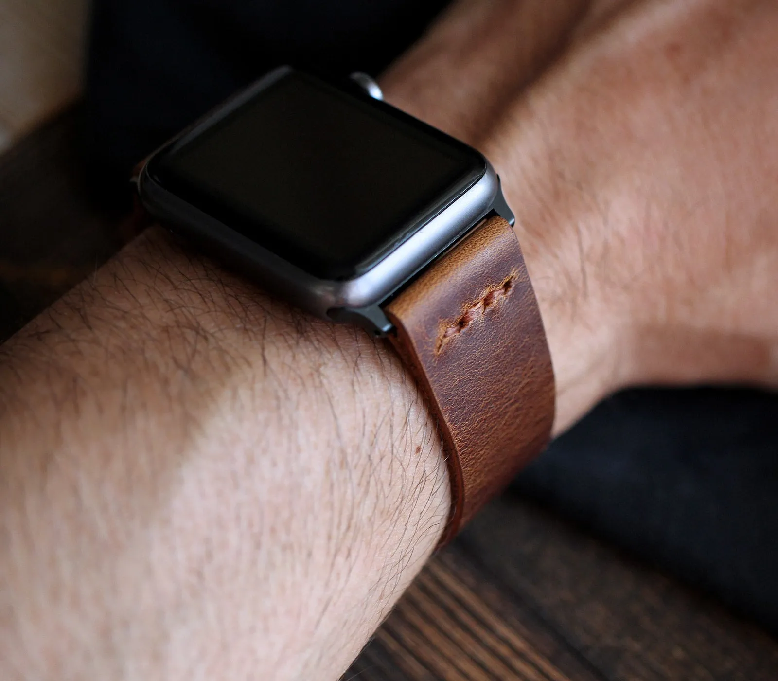 Apple Watch Leather Band - Antique Brown