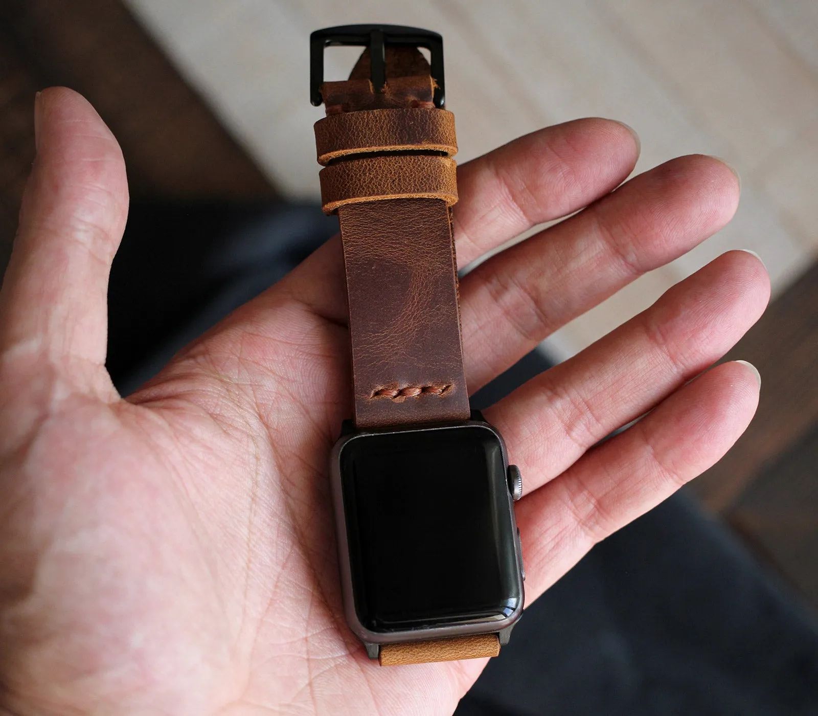 Apple Watch Leather Band - Antique Brown