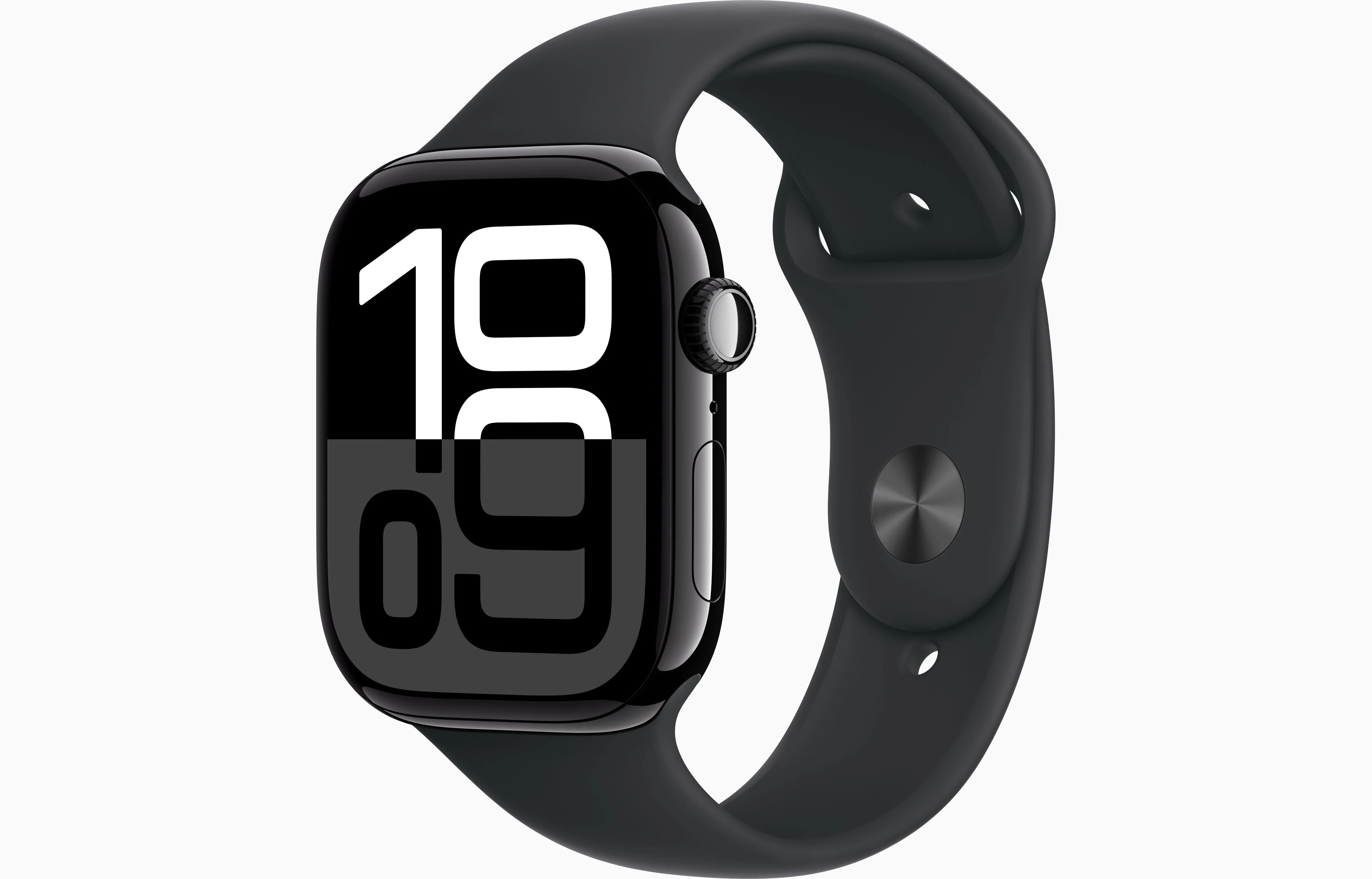 Apple Watch Series 10 GPS 46Mm Jet Black Aluminium Case, Black Sport Band,M/L