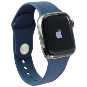 Apple Watch Series 7 (GPS   LTE) A2475 (41mm) Stainless Graphite/Blue Sp Band