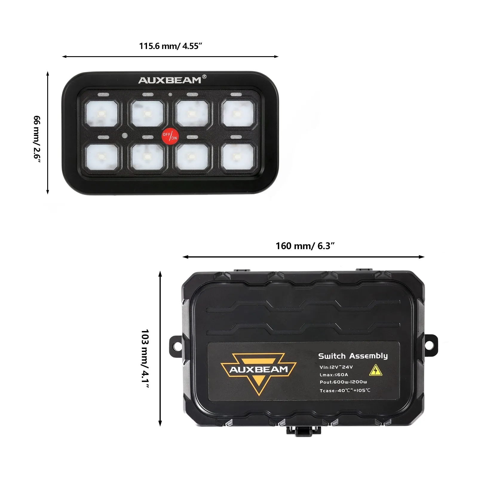 AR-800 RGB Switch Panel with APP 32 Inch 5D-PRO LED Light Bar, Toggle/ Momentary/ Pulsed Mode Supported