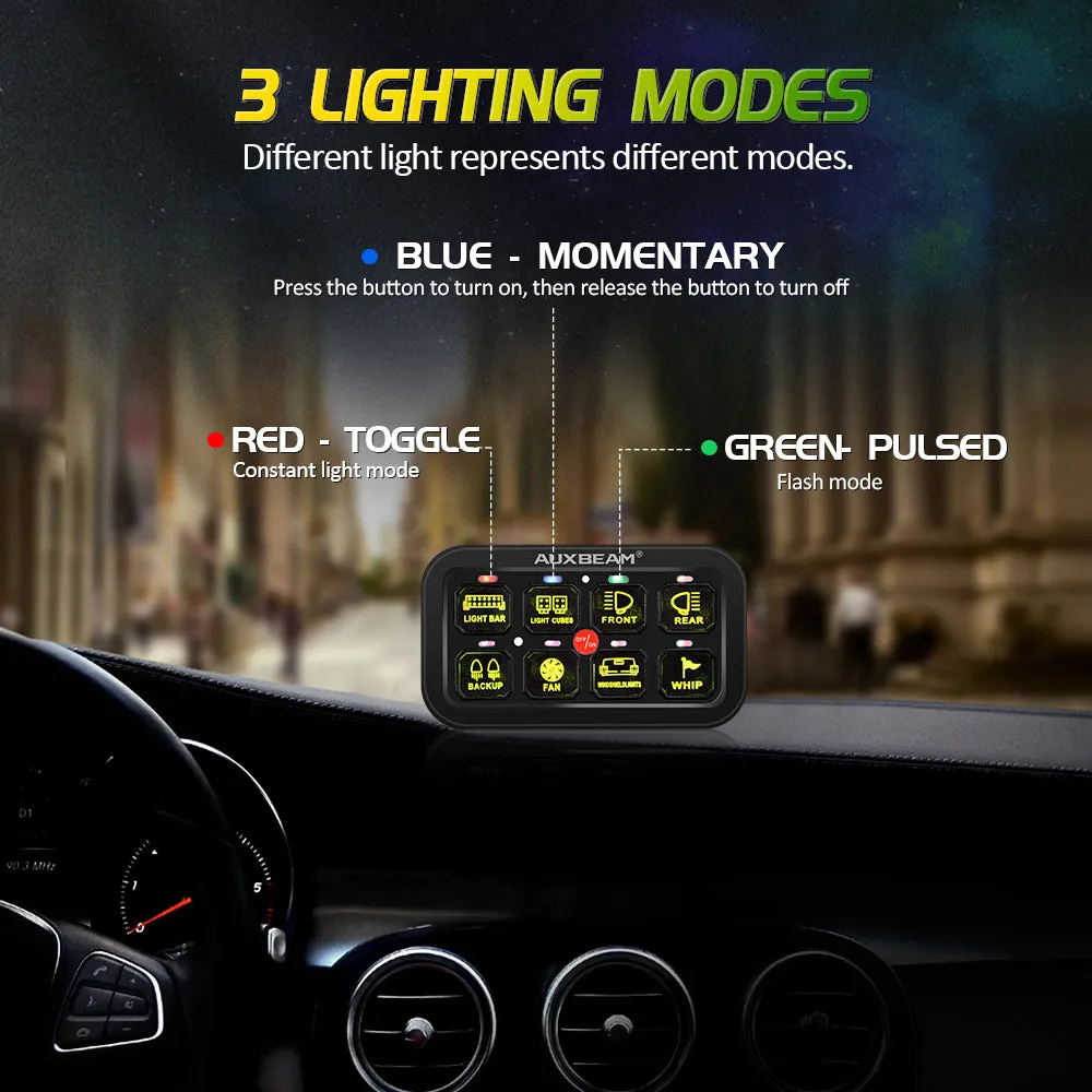 AR-800 RGB Switch Panel with APP 32 Inch 5D-PRO LED Light Bar, Toggle/ Momentary/ Pulsed Mode Supported