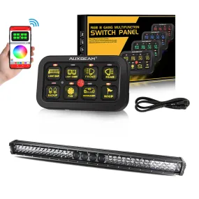 AR-800 RGB Switch Panel with APP 42 Inch 5D-PRO LED Light Bar, Toggle/ Momentary/ Pulsed Mode Supported