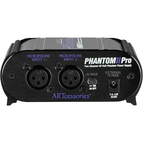 ART Phantom II Pro 2-channel 48V Phantom Power Supply