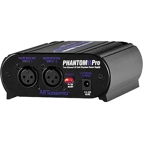 ART Phantom II Pro 2-channel 48V Phantom Power Supply