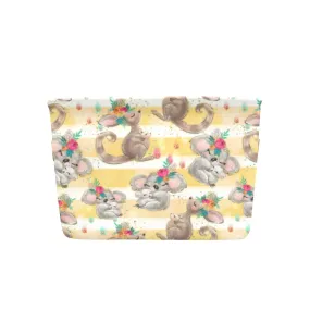 Australian Animals Koala, Kangaroo Candy Strip Fabric Storage Basket