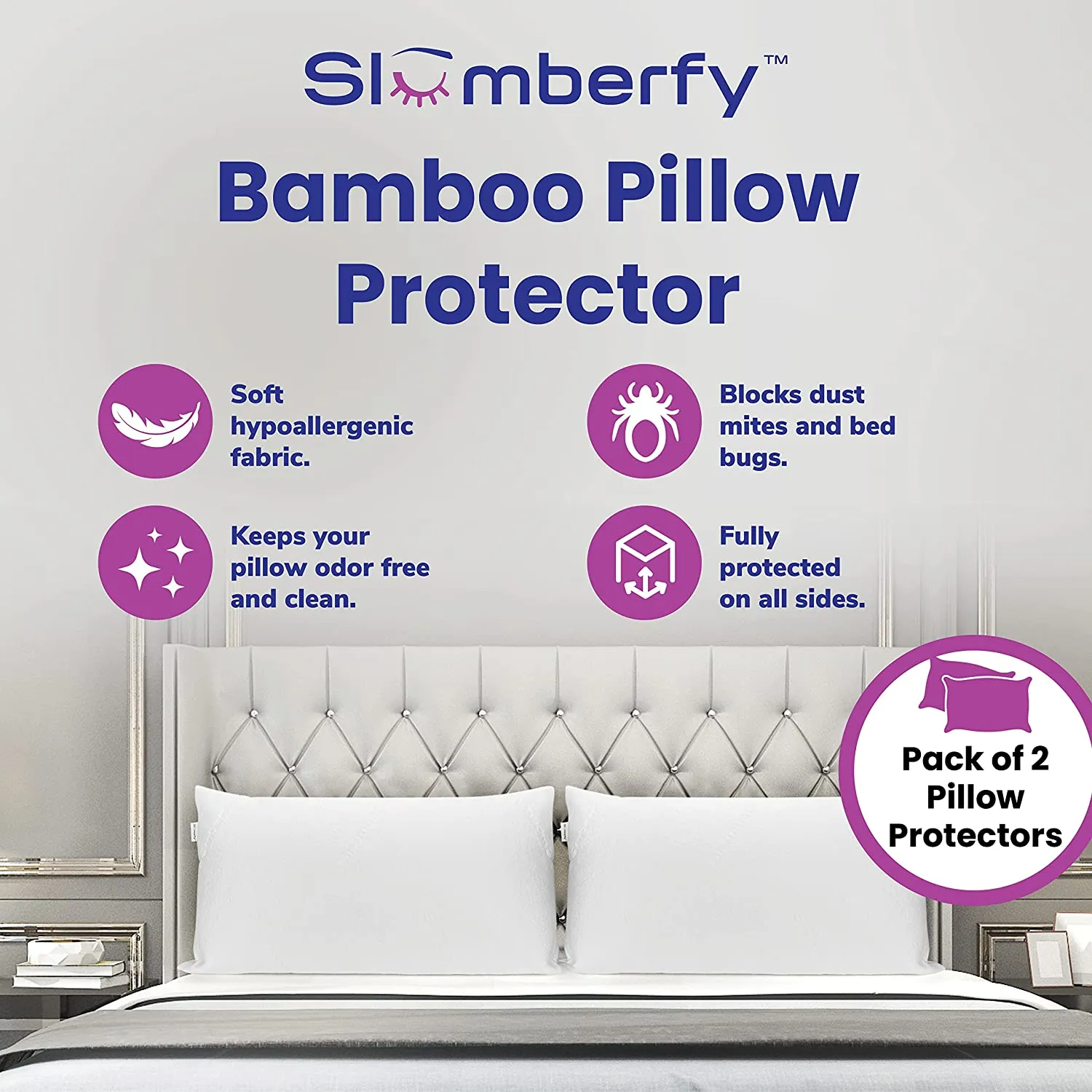 Bamboo Pillow Protector (Set of 2)