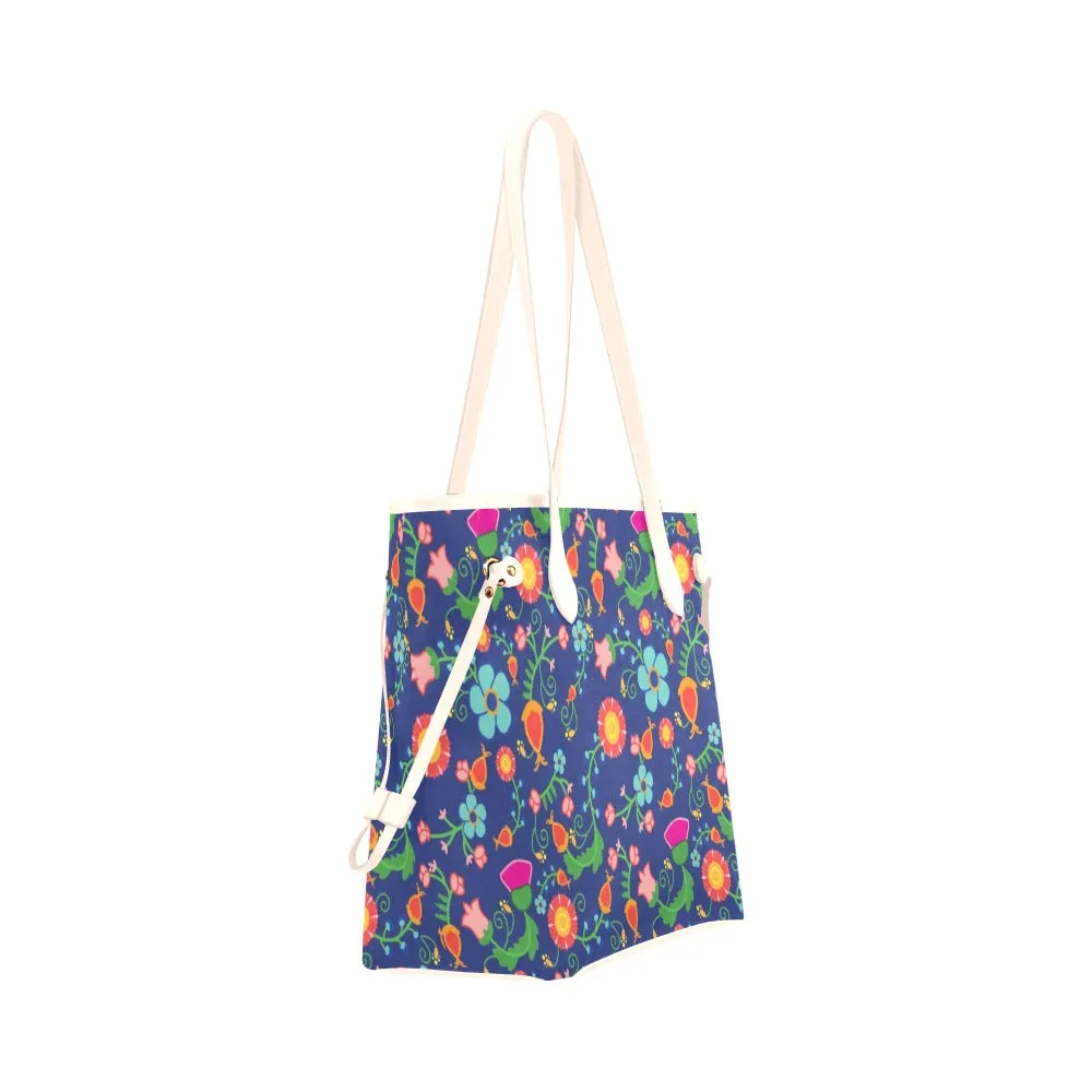 Bee Spring Twilight Clover Canvas Tote Bag