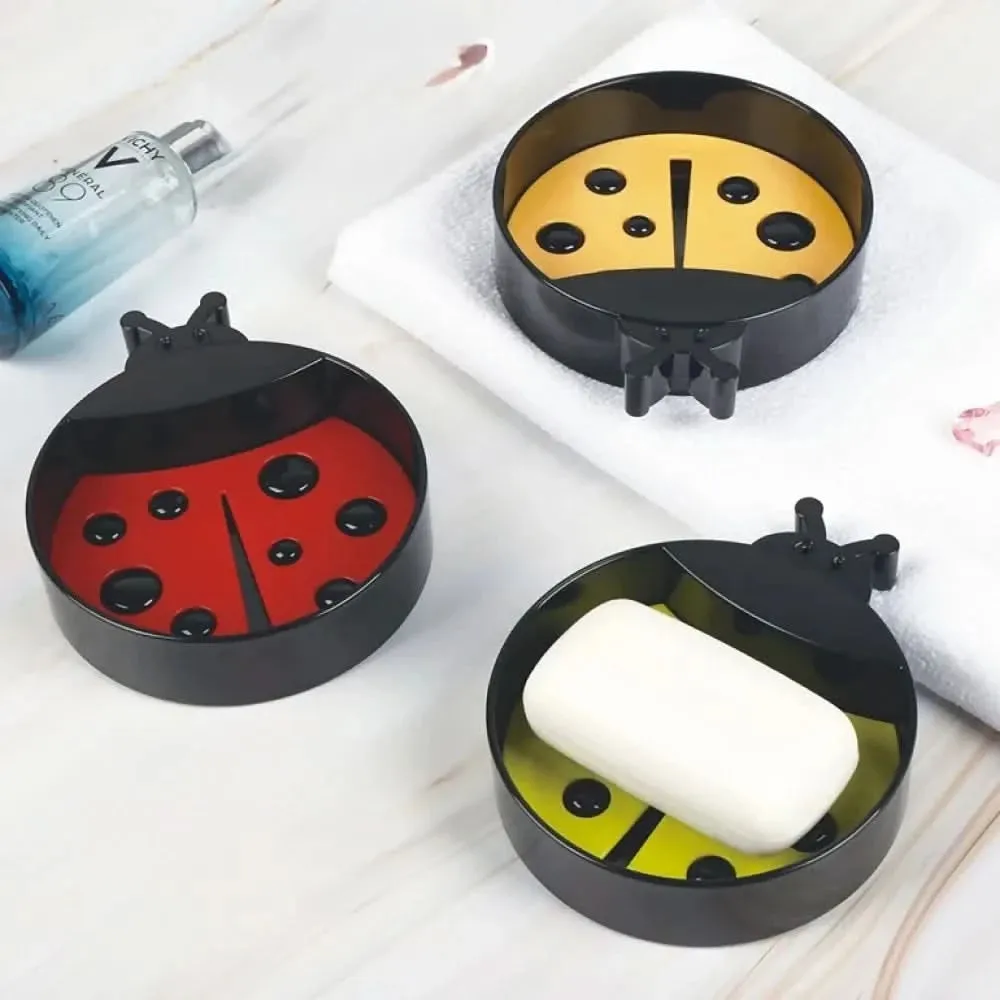 Beetle Shaped Bathroom Plastic Soap Case (Multicolor)