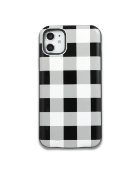 Black Check Battery Power Phone Case