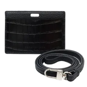 BONAVENTURA Leather Card Case Holder BIDTC-BK