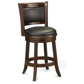 Boraam 29 Inch Augusta Bar Height Swivel Stool Cappuccino