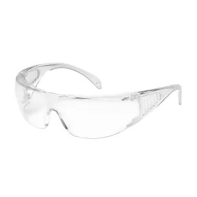 Bouton Optical 250-37-0900 OTG Rimless Safety Glasses with Clear Temple, Clear Lens and Anti-Scratch Coating