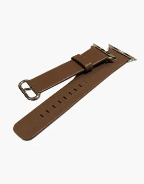 Brown Apple® Watch Style Watch Straps luxury Smooth Calf leather